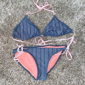 Grey and Pink string Bikini/Swimsuit🌟